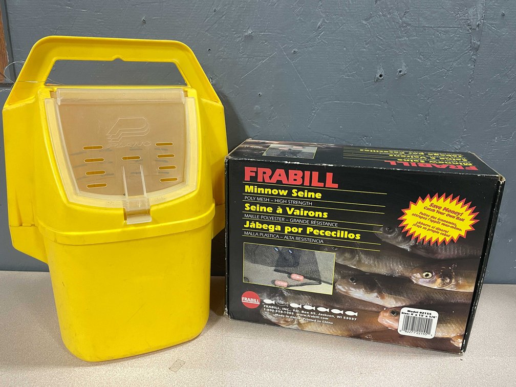 Frabill Minnow Seine Net and Plano Trolling Bait Bucket (T5)