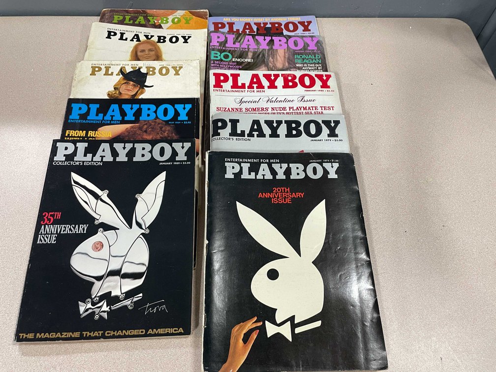 1960s, 1970s and 1980s Playboy Magazines (T5)