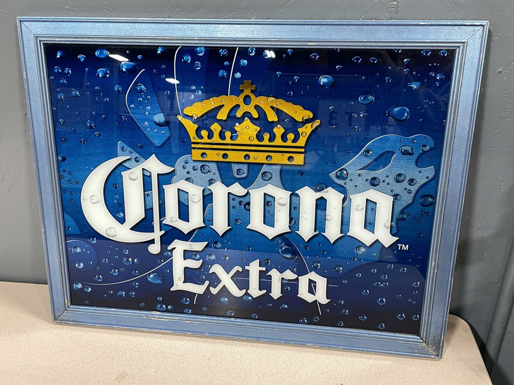 Corona Extra Framed Glass Bar Sign (T4)