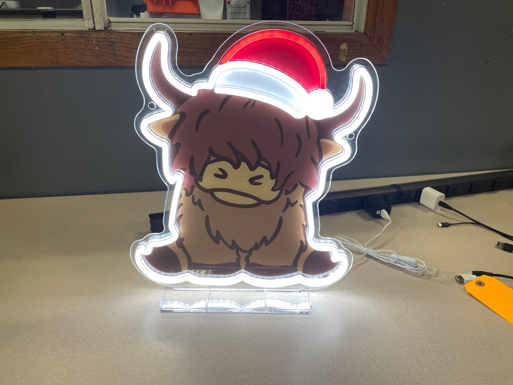 Christmas Highland Cow LED Light (T5)