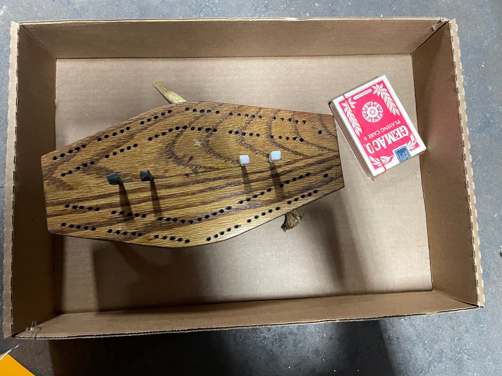 Vintage Antler Cribbage Board (T5)