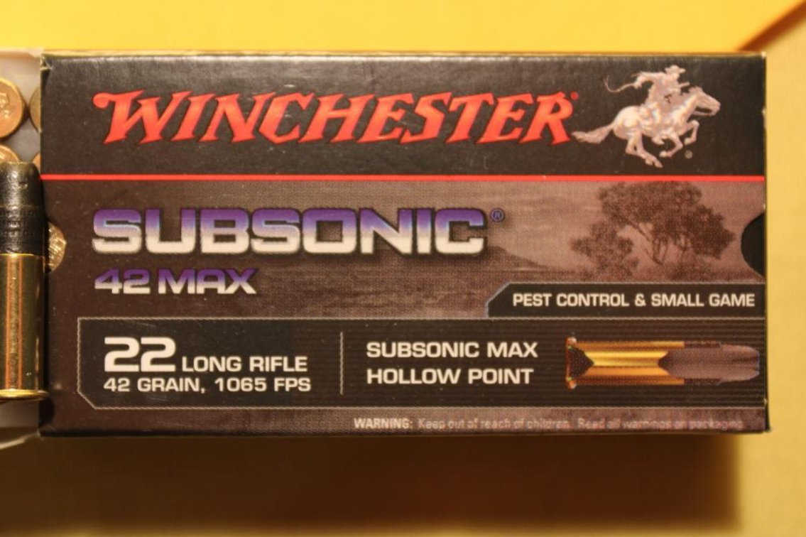 .22 Winchester Black Box Subsonic Ammunition