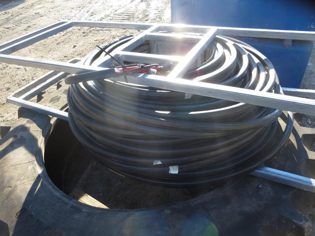 Coil of Fluid and Electrical Line