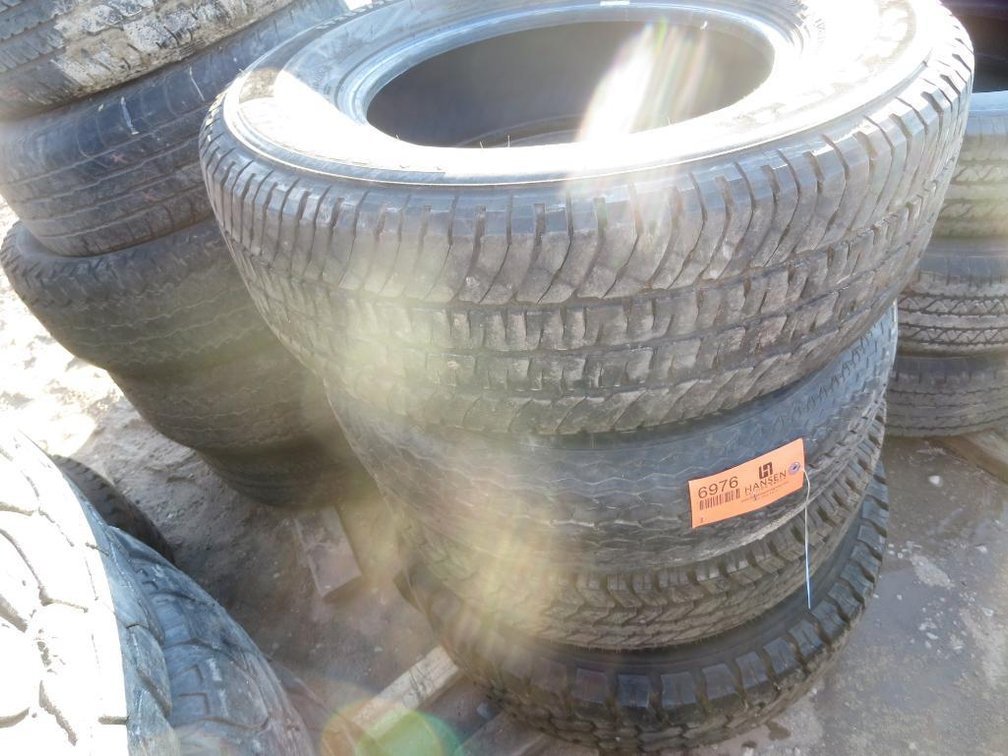 (4) Various Size Tires, Sizes 8.00R16.5LT, LT265/70R18, 245/70R16 and 265/75R16