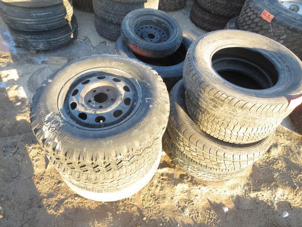 Various Size Tires, Most Fit 15" and 16"Rim, (2) 225/70R19.5