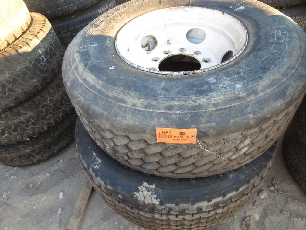 (2) 425/65R22.5 Tires on Rims