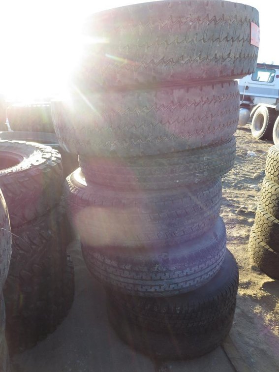 Various Size Tires, Most Fit 15" and 16"Rim, (2) 225/70R19.5