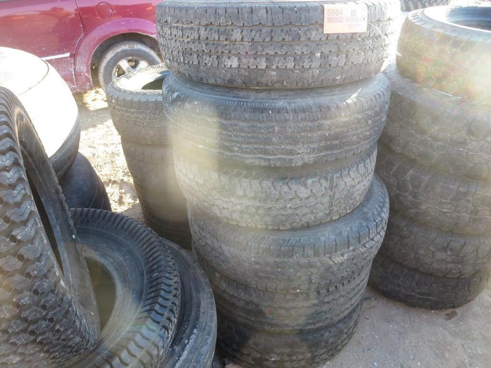 (6) Various Size Tires on 8-Bolt Rims