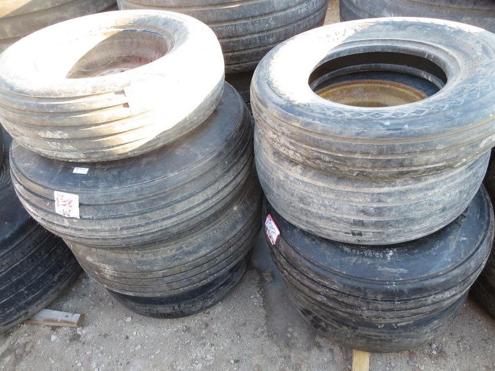 (8) Various Size Implement Tires, Smallest 9.5L-15SL and Largest 37 x 13.0-16