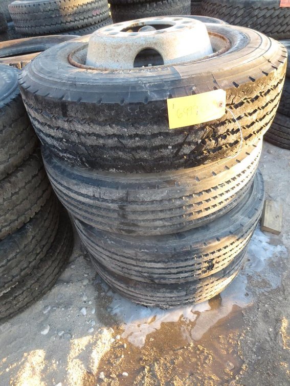 Set of Michelin X 215/75R17.5 Tires on Rims