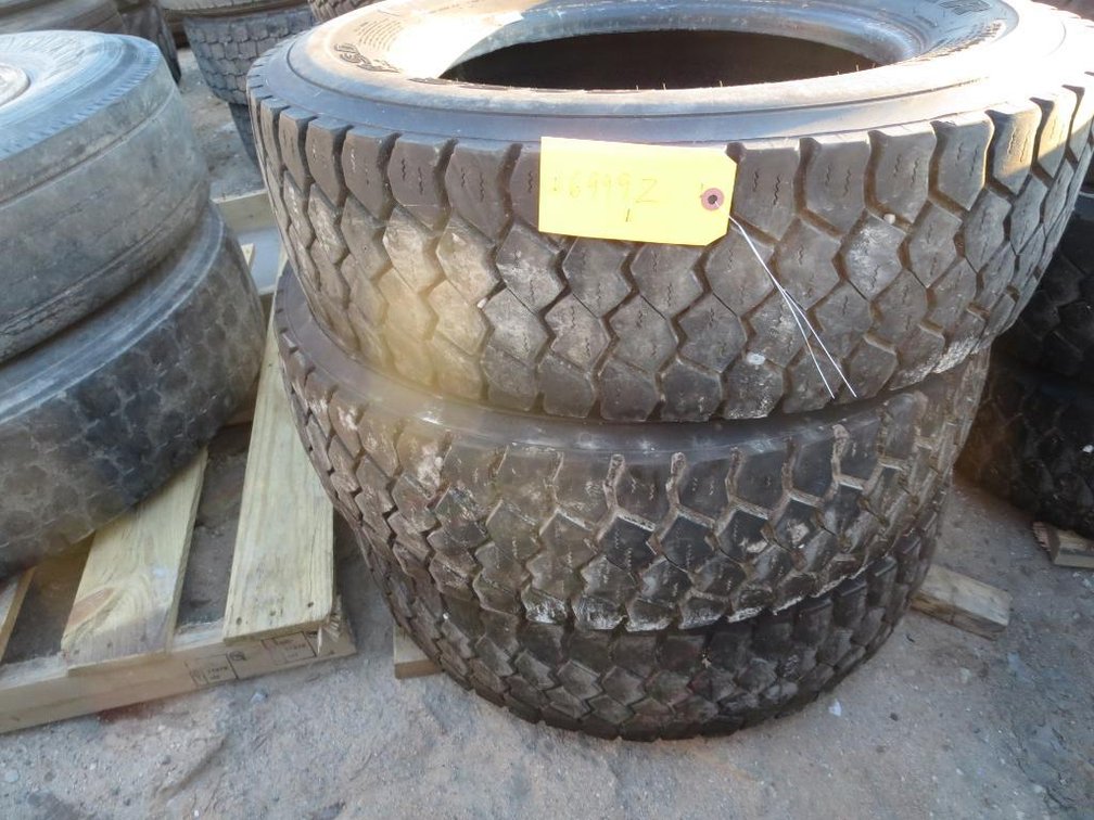 (3) Goodyear G622 Tires, 245/70R19.5