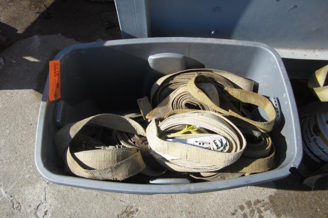Large Tote Full of Ratchet Straps
