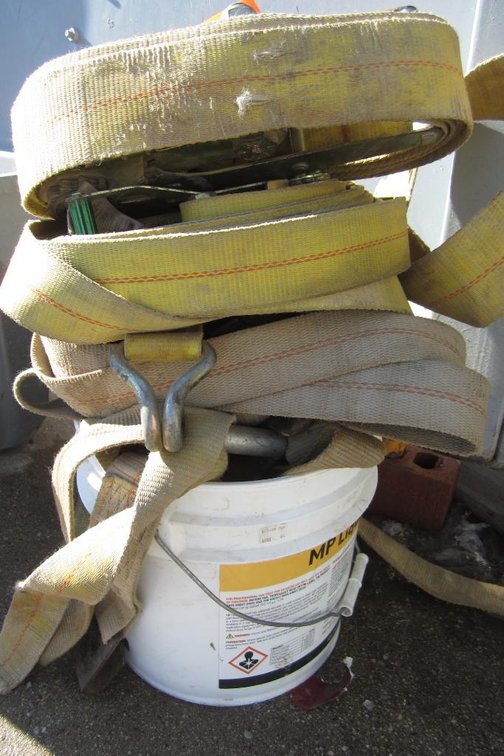 Bucket Full of Ratchet Straps