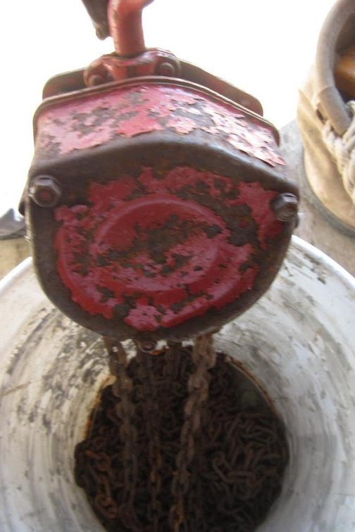 Chain Hoist in Bucket