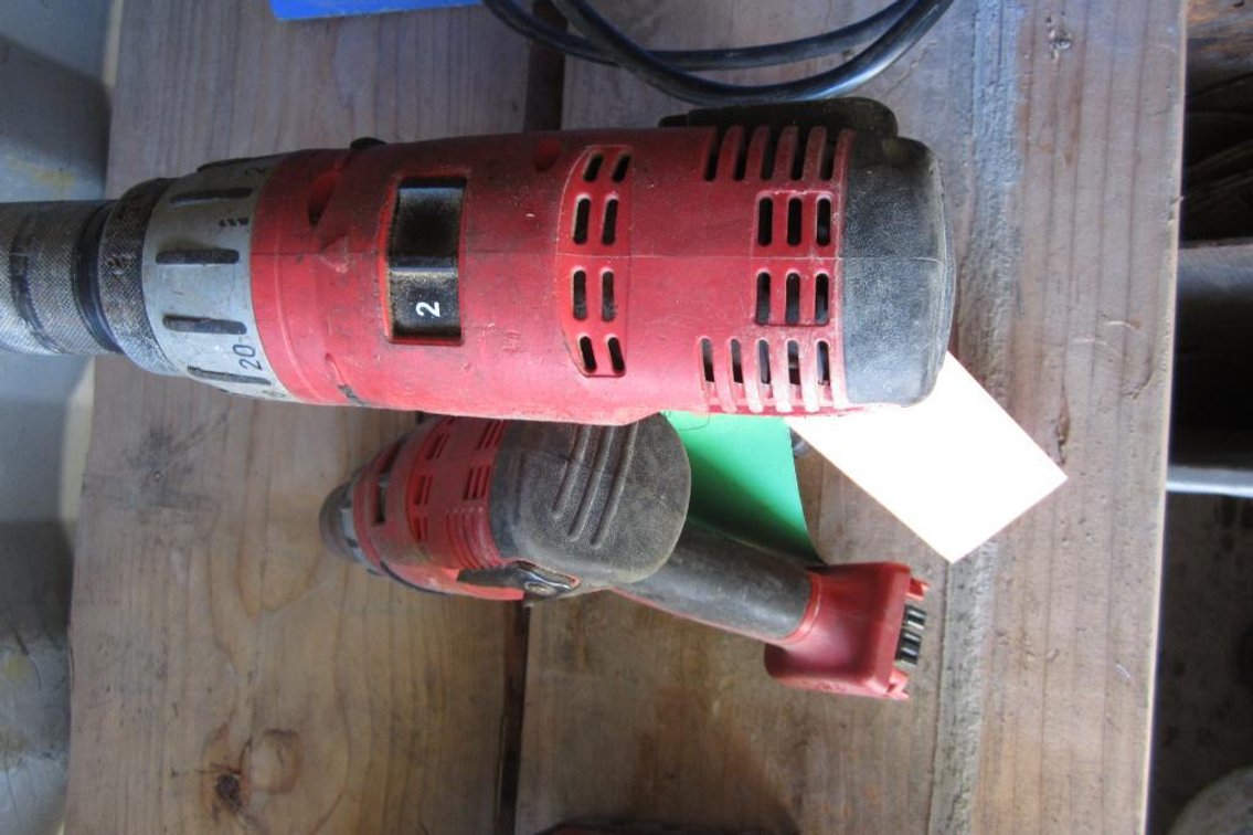 (2) Milwaukee Drills With (1) Battery