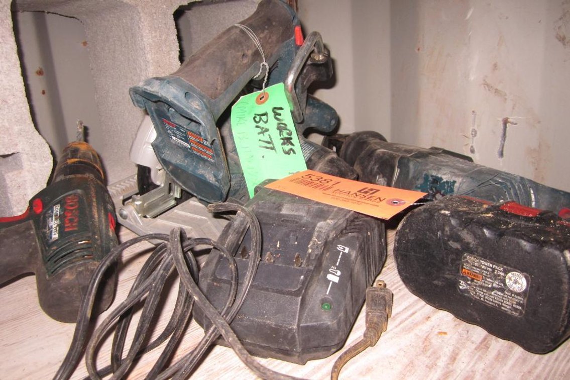 (3) Battery Operated Tools-(1) Battery and (1) Charger