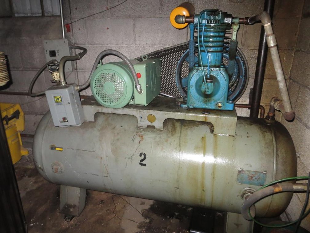 Large Air Compressor with New World Wide Electric 7 1/2 Hp Motor, 67" long