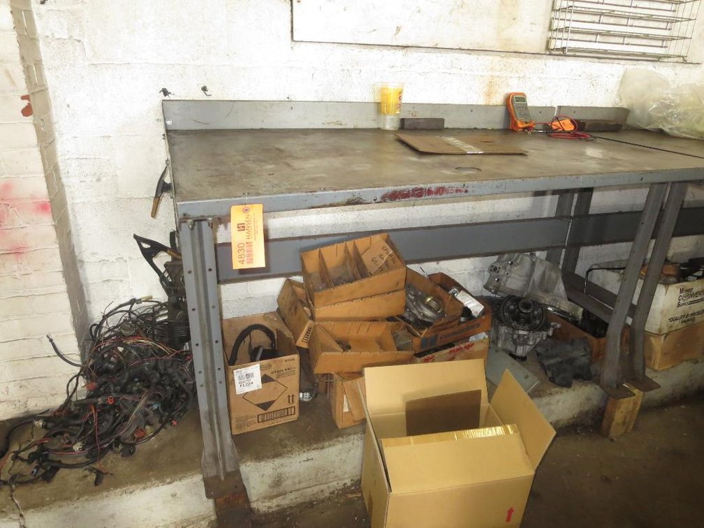 Metal Shop Table, 5' x 31" x 34"