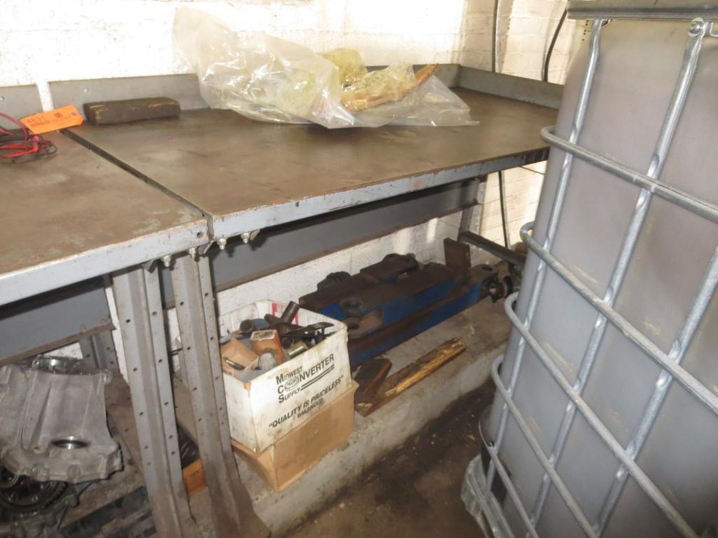 Metal Shop Table, 5' x 31" x 34"