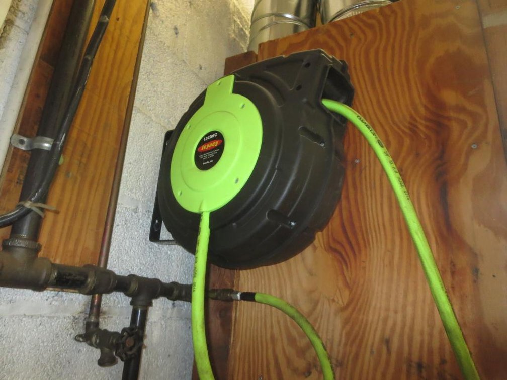 Flexzilla Zilla Retracting Reel with 50' of Hose, Includes Bracket, 3/8" Hose