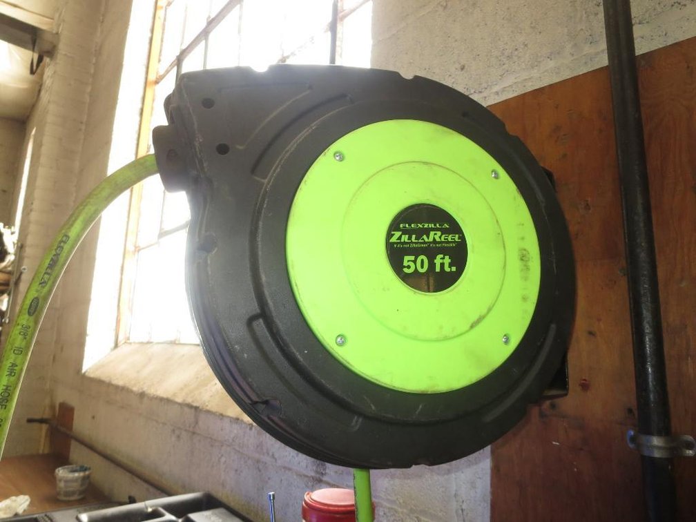 Flexzilla Zilla Retracting Reel with 50' of Hose, Includes Bracket, 3/8" Hose