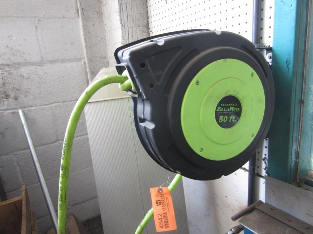 Flexzilla Zilla Retracting Reel with 50' of Hose, Includes Bracket, 3/8" Hose