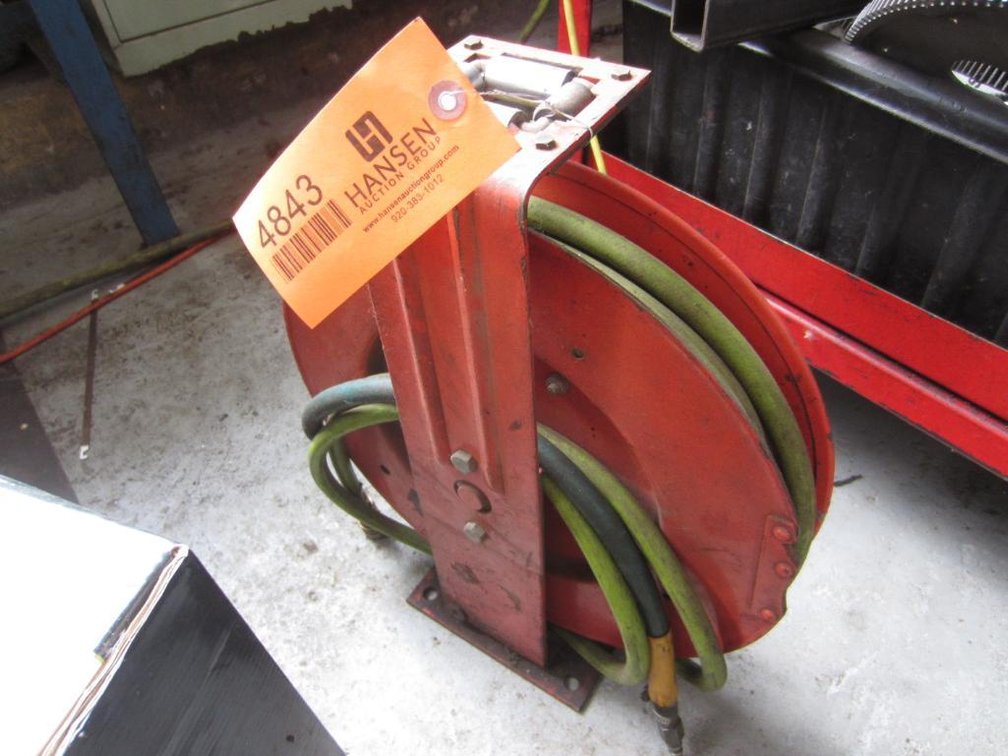 Air Hose Reel with Hose, Unknown Length of Hose