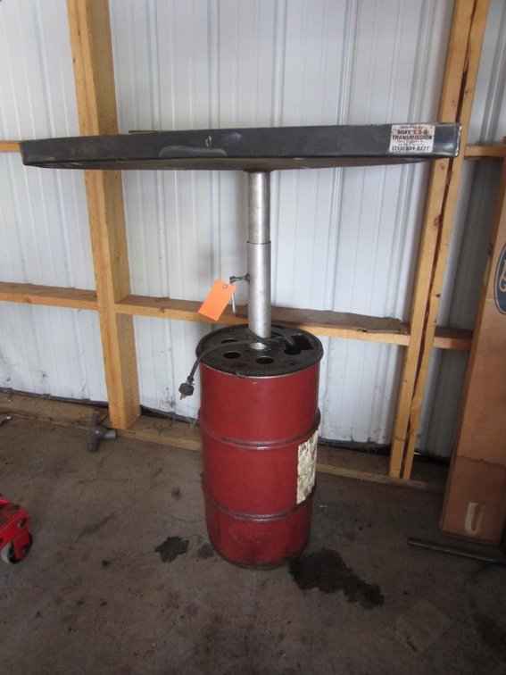Adjustable Height Drain Pan with Barrel