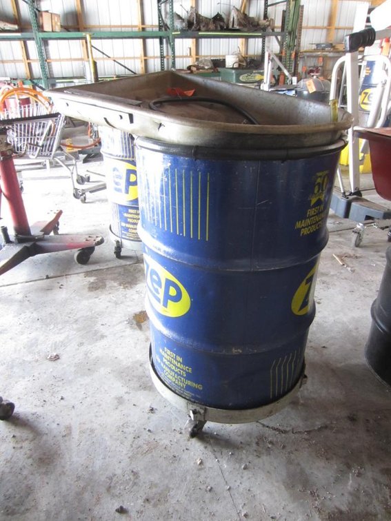 Drain Pan, Barrel and Cart