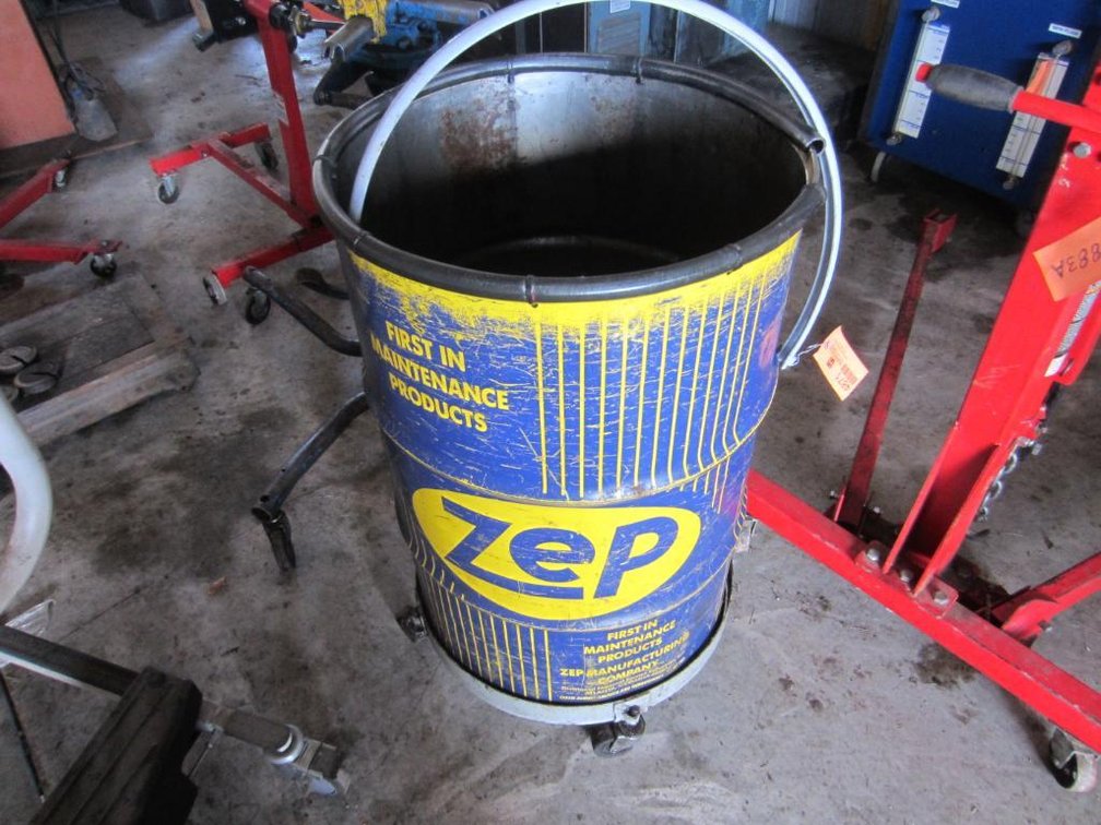 Fifty Five Gallon Barrel on Cart