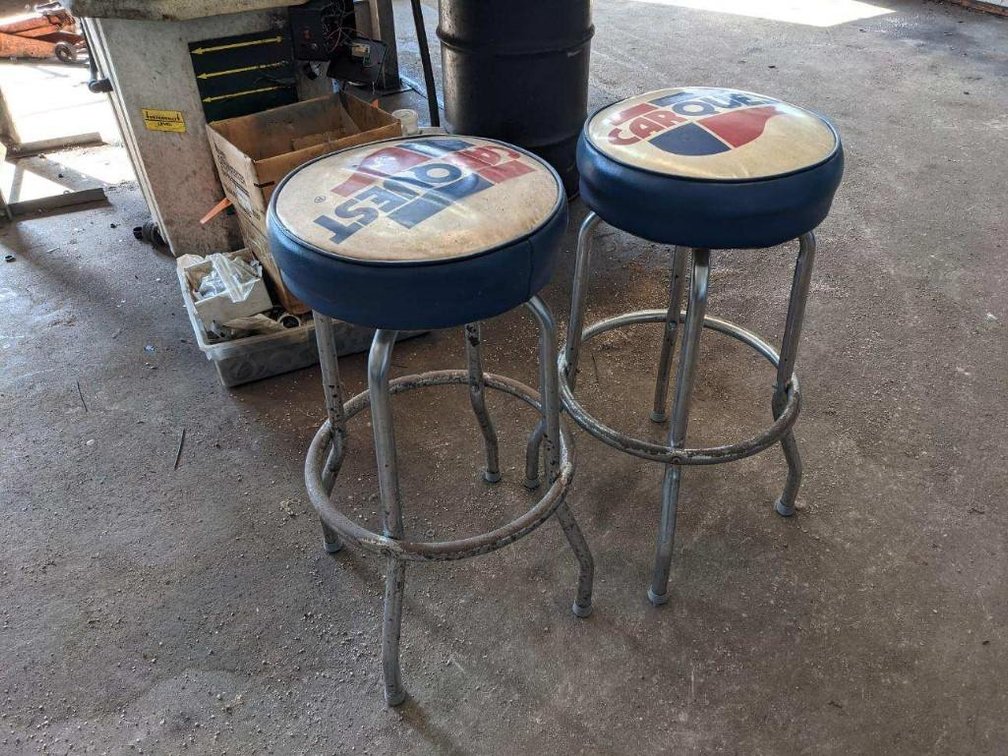 (2) Carquest Shop Stools