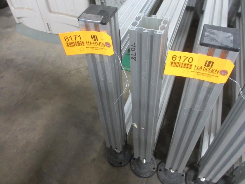 Lot of (2) Aluminum T Slot Stands (F)