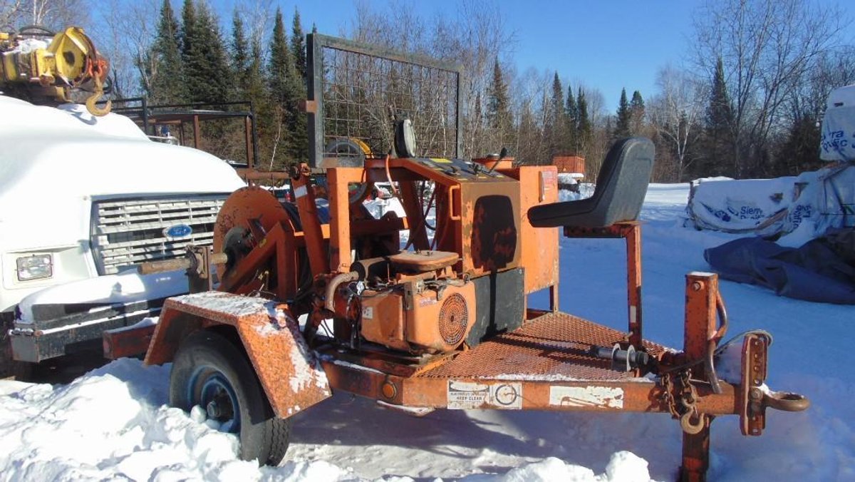 Wagner Smith Model T-1DP-19.8 Single Drum Puller, (Ogema, WI)