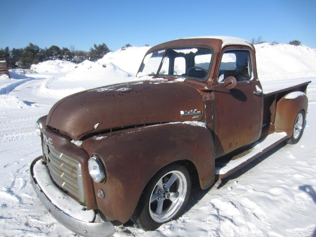 1950 GMC Truck, 6 Cyl Stick, Disc Breaks On Front, SN FC10234164. Nitke Yard.