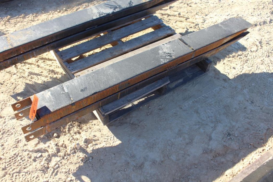 Pair of 6" x 67" forklift extensions, Unused (Downing, WI)