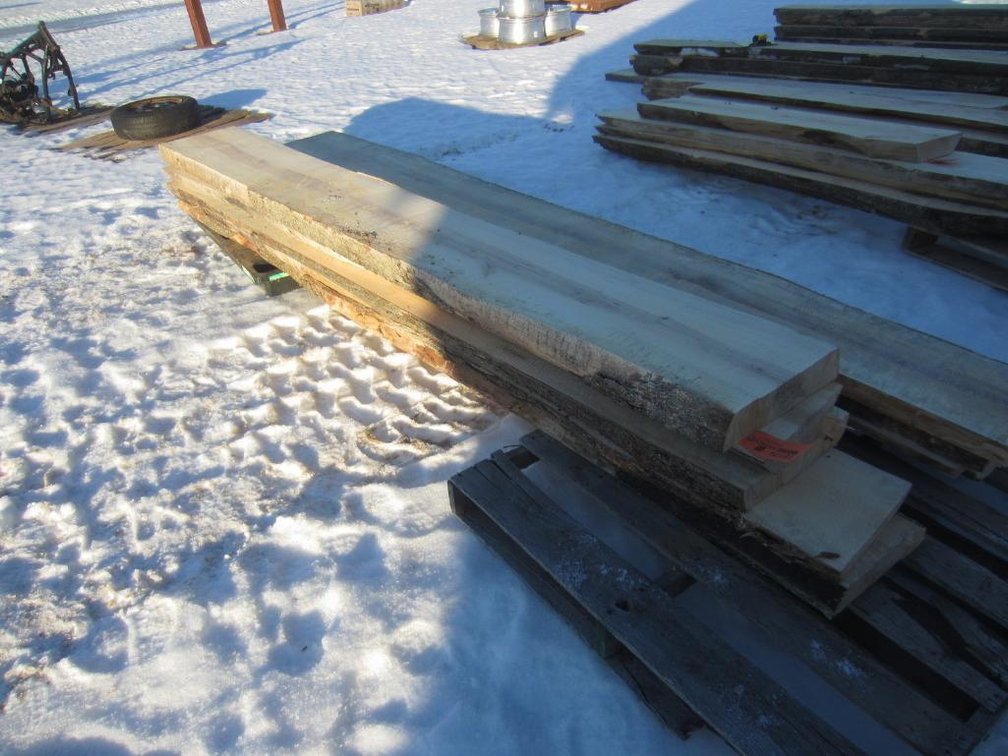 Hard Maple Live Edge Boards. (3) 3" Thick 10' Long. (2) 1 7/8" Thick x 11' Long. Measurements Are  Approximate. Mosinee WI. (Nitke Yard)