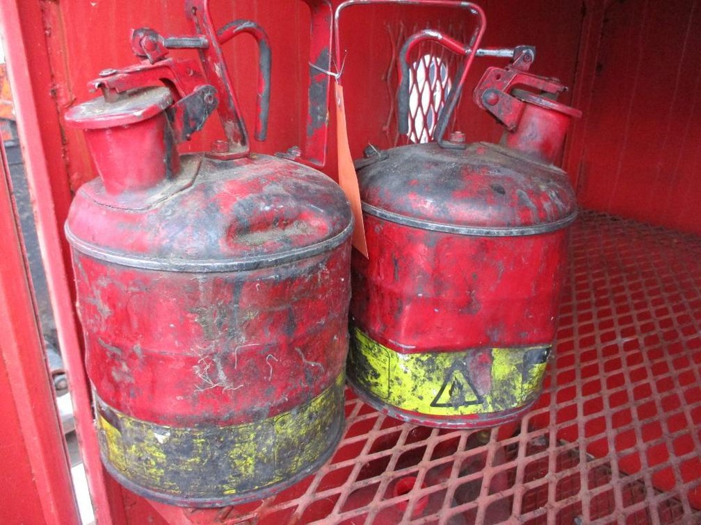 (2) Steel Fuel Cans