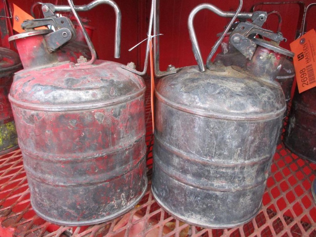 (2) Steel Fuel Cans