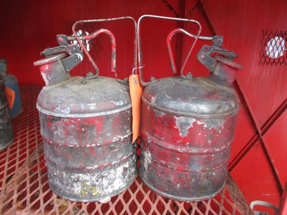 (2) Steel Fuel Cans
