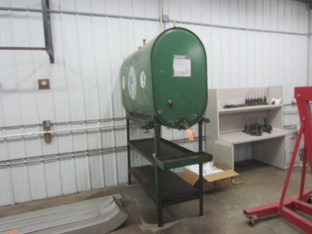 Metal Oil Tank on Stand