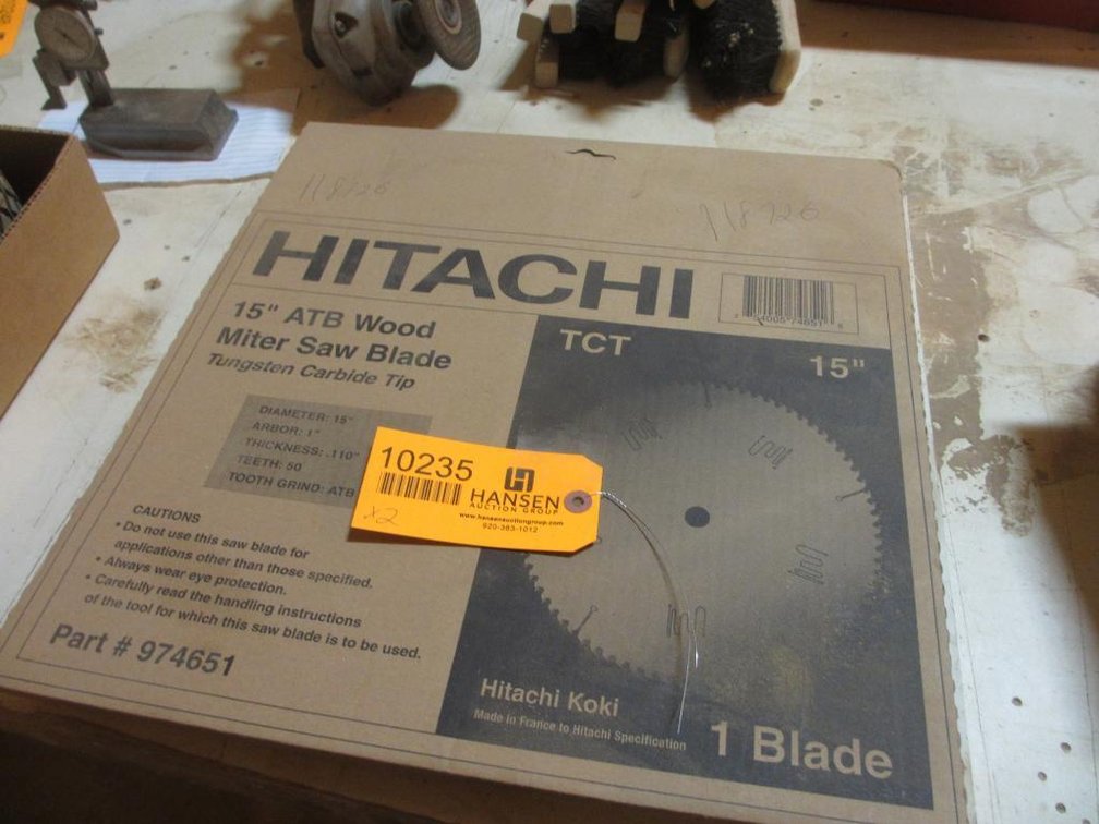 (2) 15" Miter Saw Blades