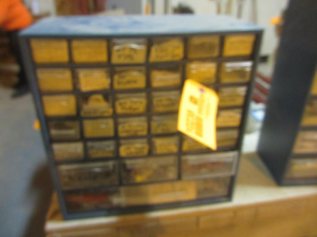 Plastic Hardware Organizer and Contents