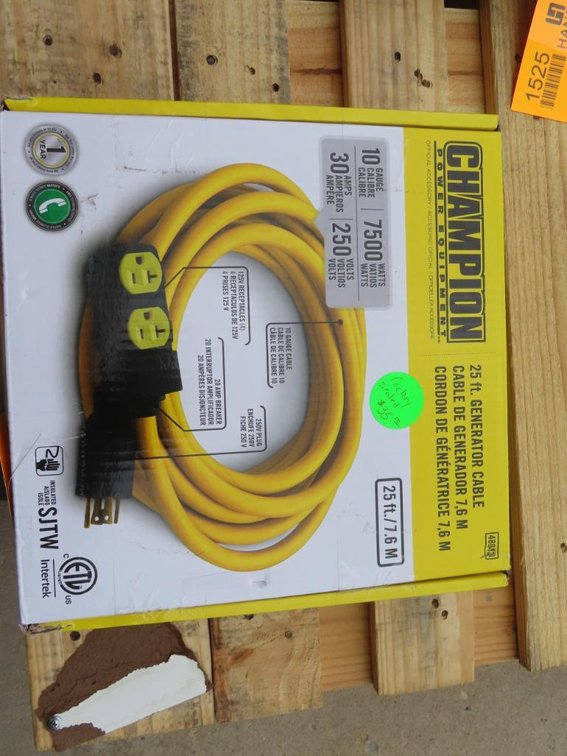 Generator Cable 25Ft.