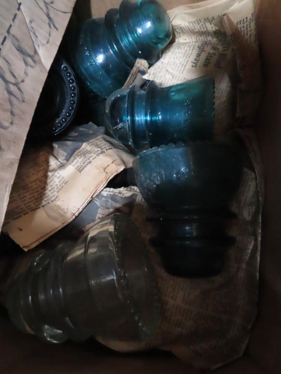 Vintage Glass Fence Insulators - Qty 20+