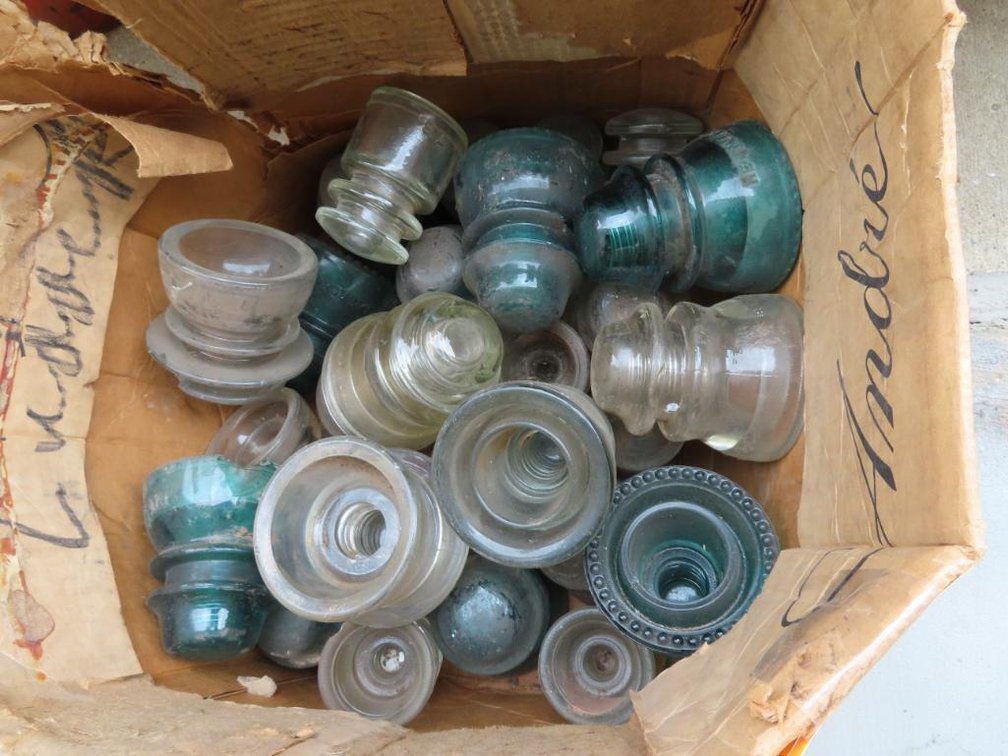 Vintage Glass Fence Insulators - Qty 20+