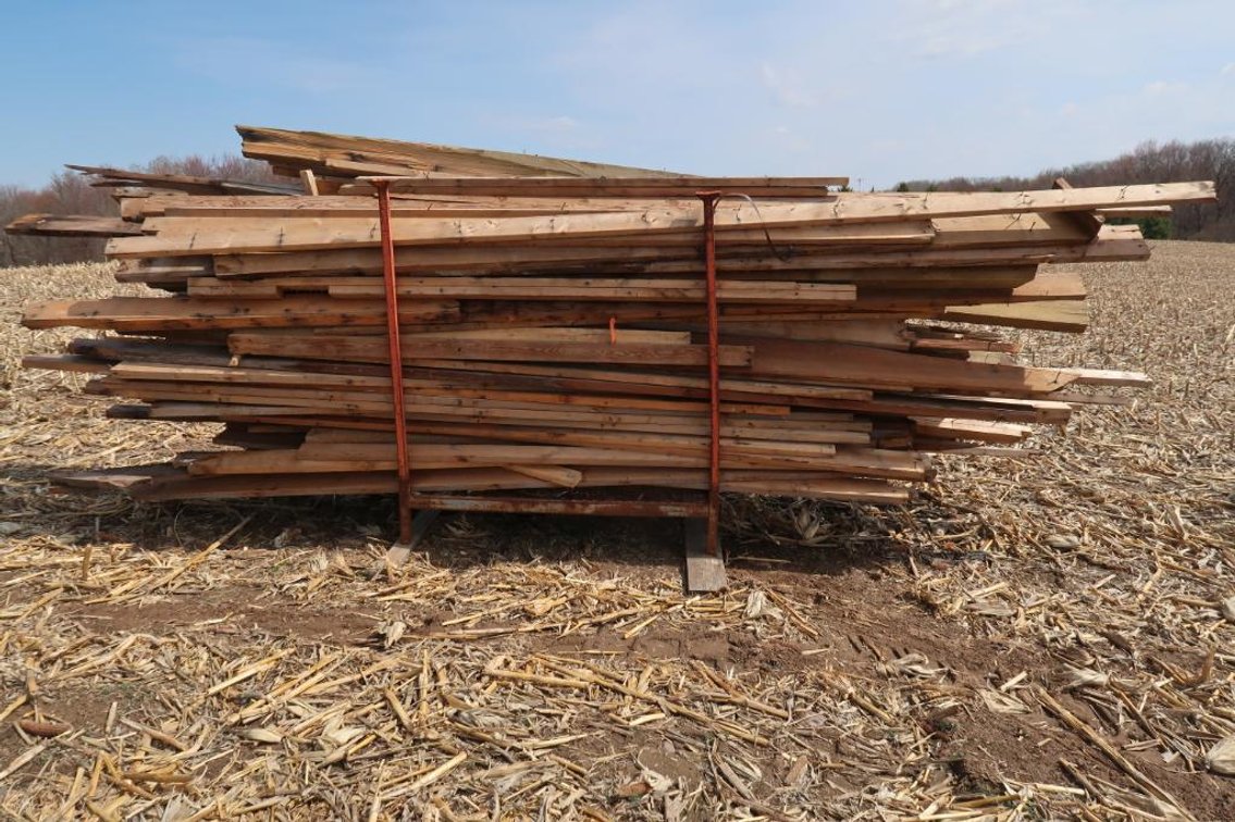 Large Group of Posts, 2" x 4", 2" x 6", 2" x 8" and Other Misc Lumber (Rack not Included )