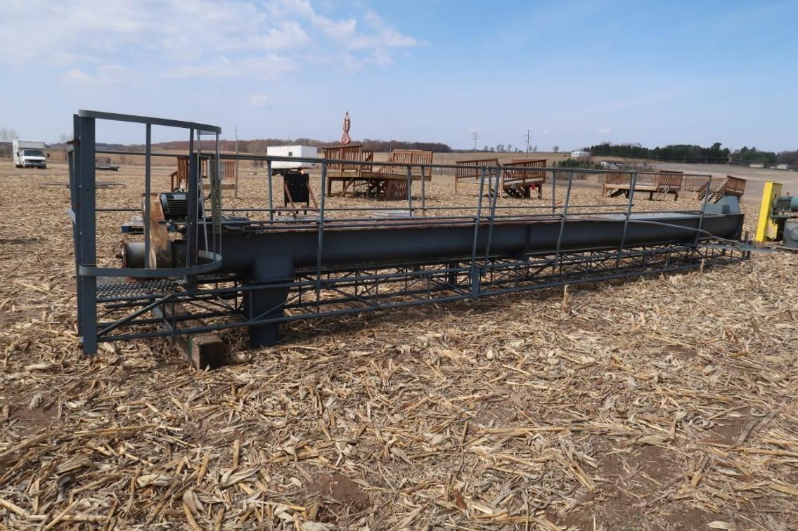 12" Cross Auger with Cat Walk and 7" Auger