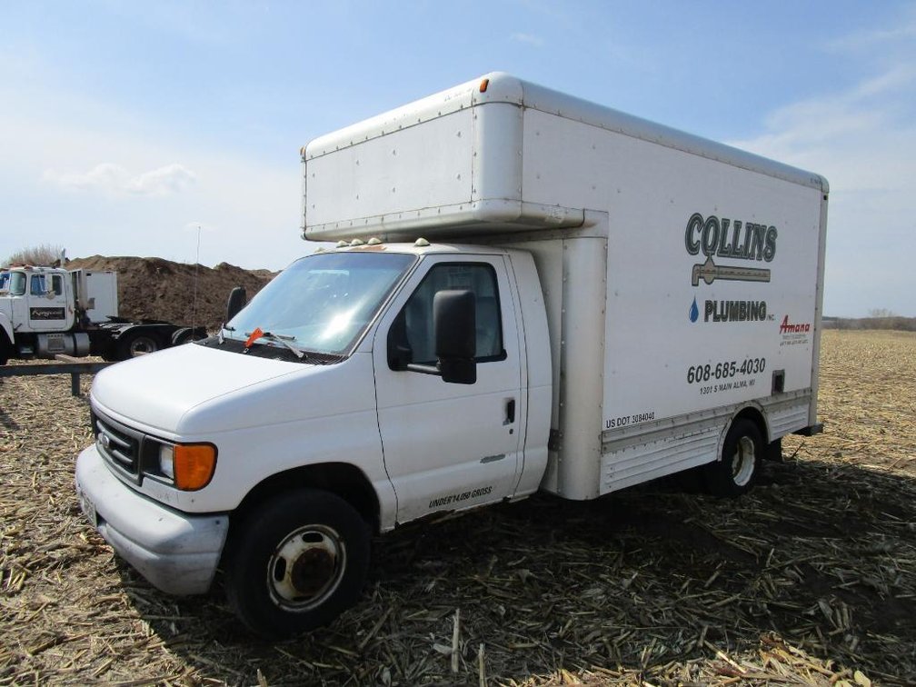 2006 Ford 1 Ton, 12' Cube Van, 191,607 Miles, A/T, A/C, VIN 1FDXE45S16DA57421