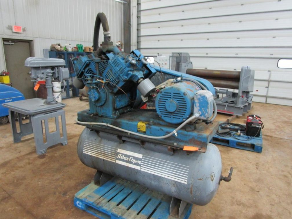 Quincy Model 5120 Air Compressor on Atlas Tank