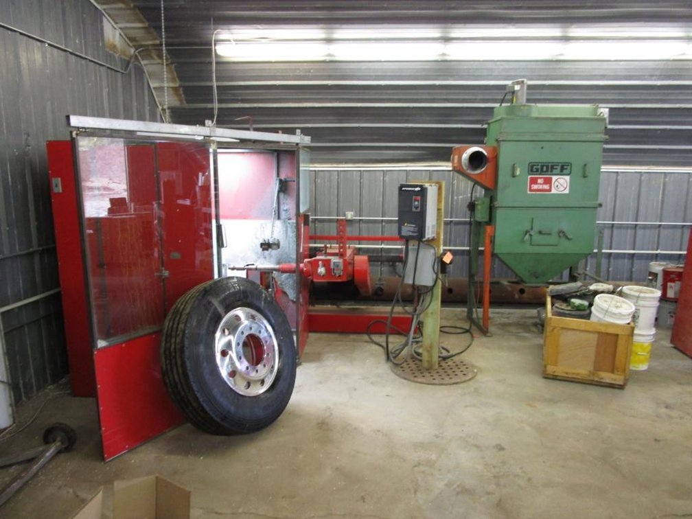 J.E.M. Commercial Aluminum Semi Truck Wheel Polishing Booth with Goff Dust Collection System